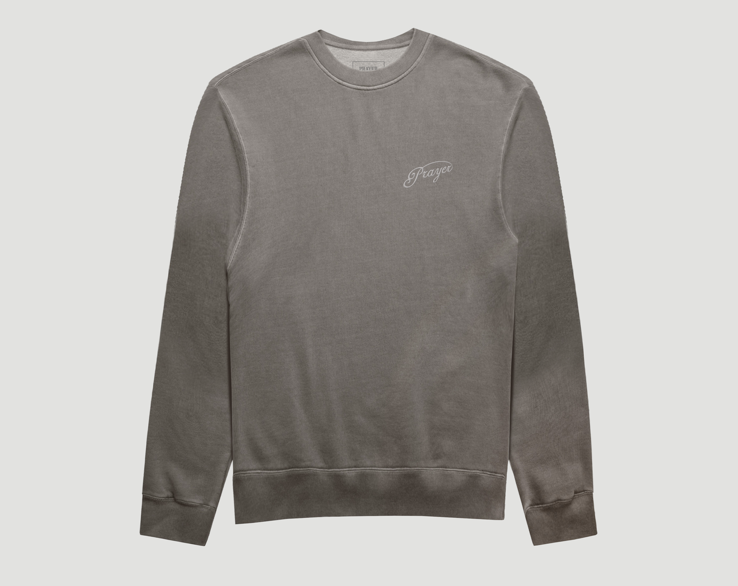 EMBROIDERED LOGO WASHED CREWNECK