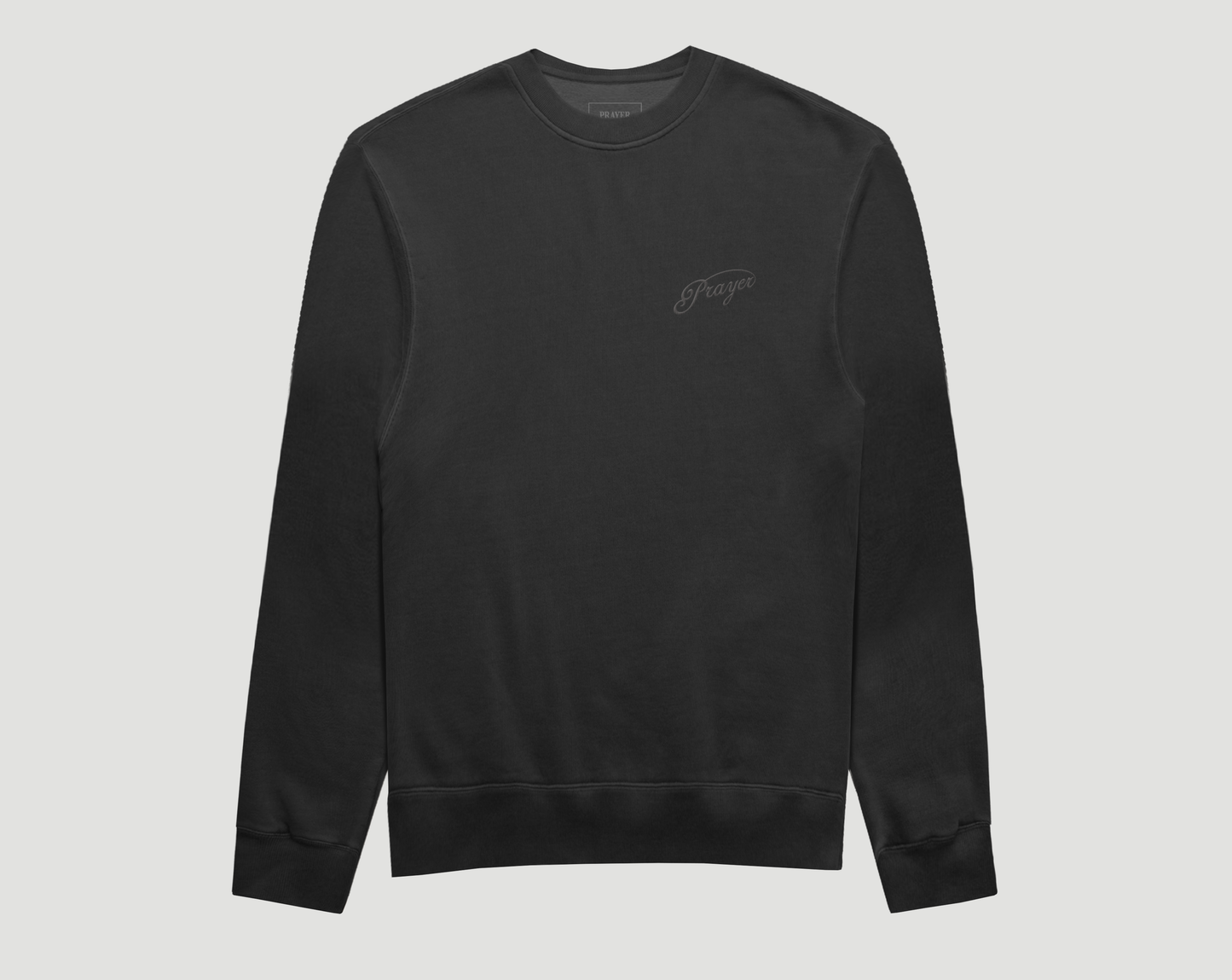 EMBROIDERED LOGO WASHED CREWNECK