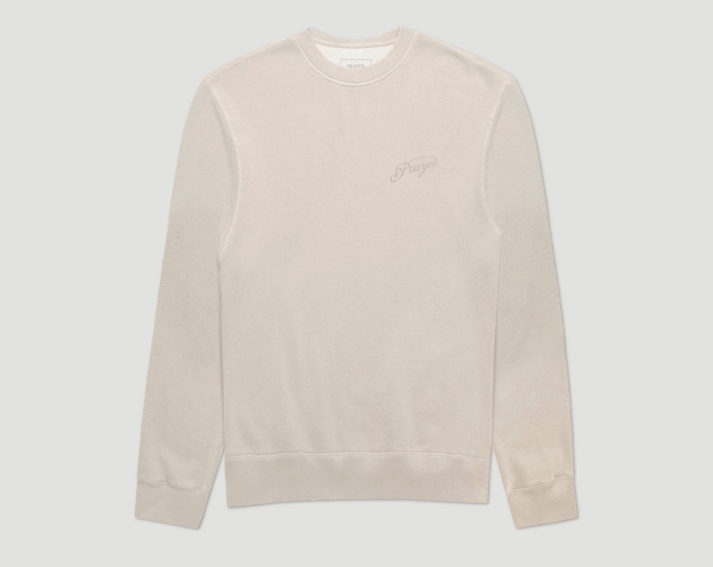 EMBROIDERED LOGO WASHED CREWNECK