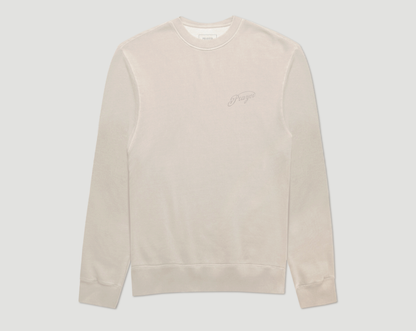 EMBROIDERED LOGO WASHED CREWNECK